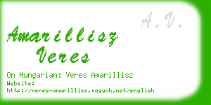 amarillisz veres business card
